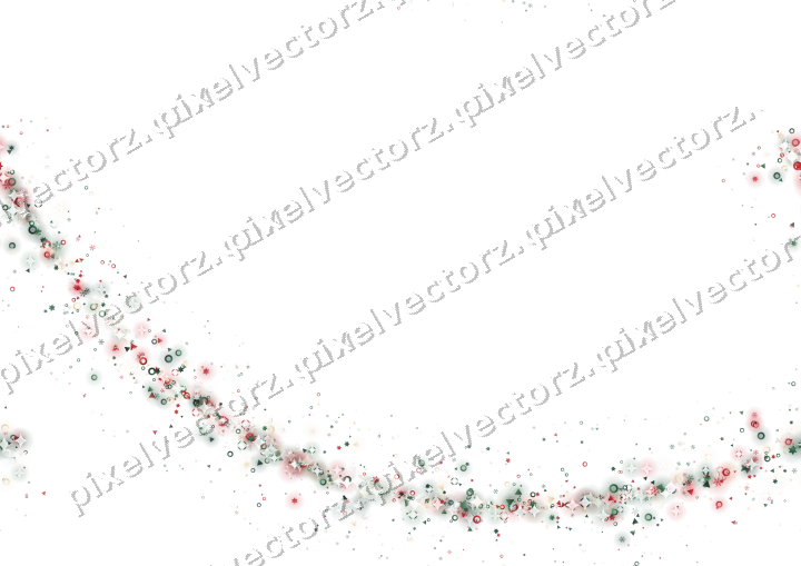 Nahtloser Glitzerbogen in Dunkelgrün und Rot auf transparentem Grund