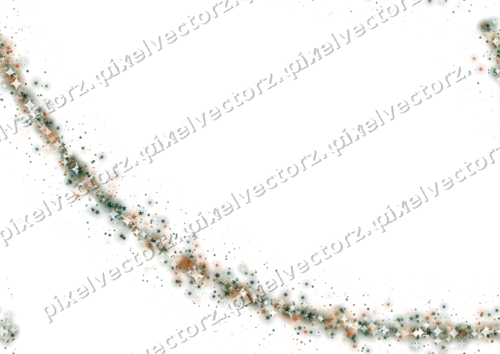 Nahtloser Glitzerbogen aus Sternen auf transparentem Grund