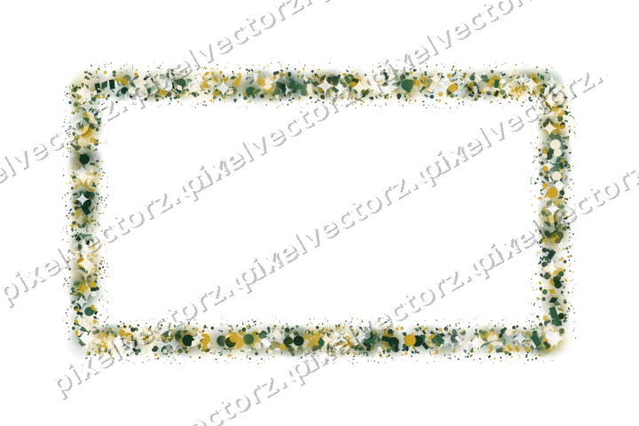 Nahtloser Glitzerrahmen in Dunkelgrün auf transparentem Grund