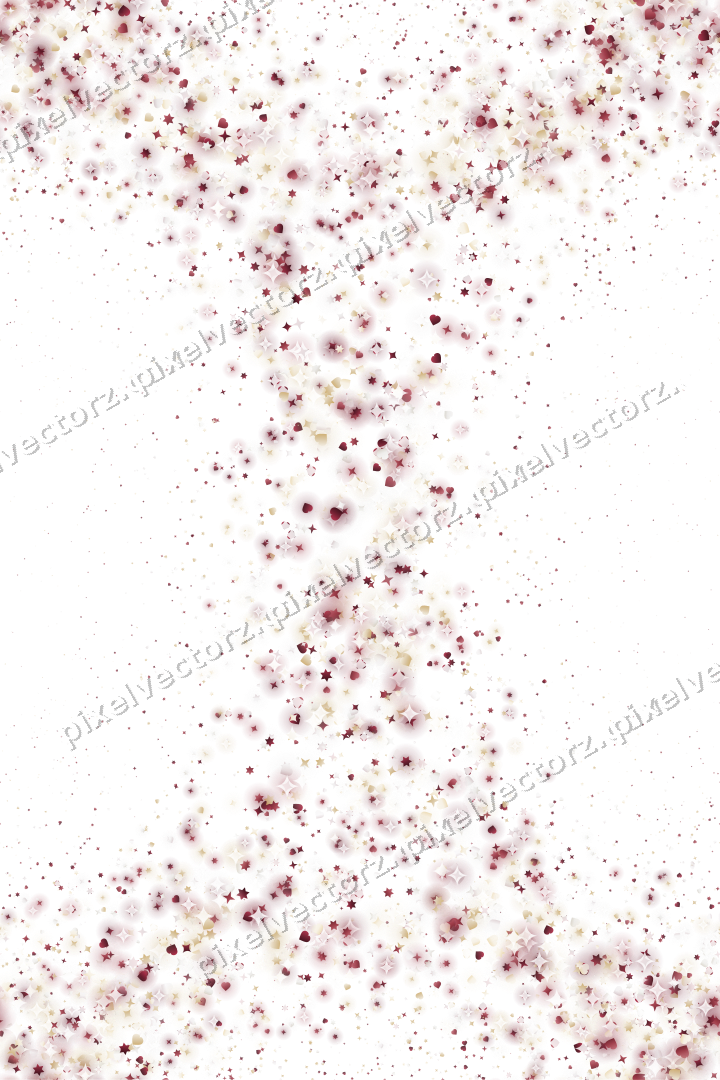 Nahtloser Glitzerkranz aus Sternen und Funken auf transparentem Grund