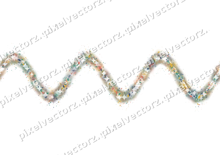Nahtlose Glitzerwelle in Bernstein und Grün auf transparentem Grund