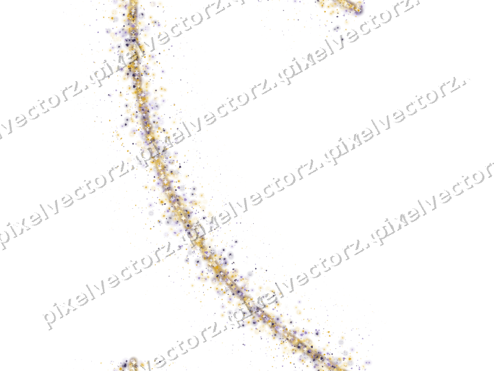 Nahtloser Glitzerbogen aus Sternen und Herzen auf transparentem Grund