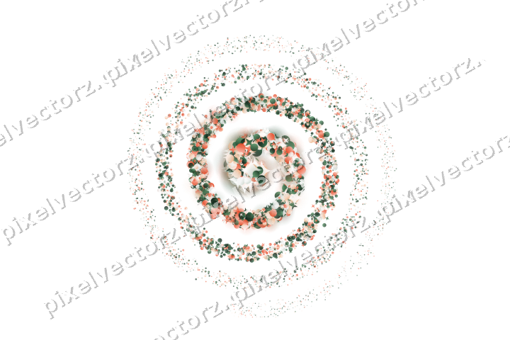 Nahtlose Glitzerspirale in Dunkelgrün und Rot auf transparentem Grund