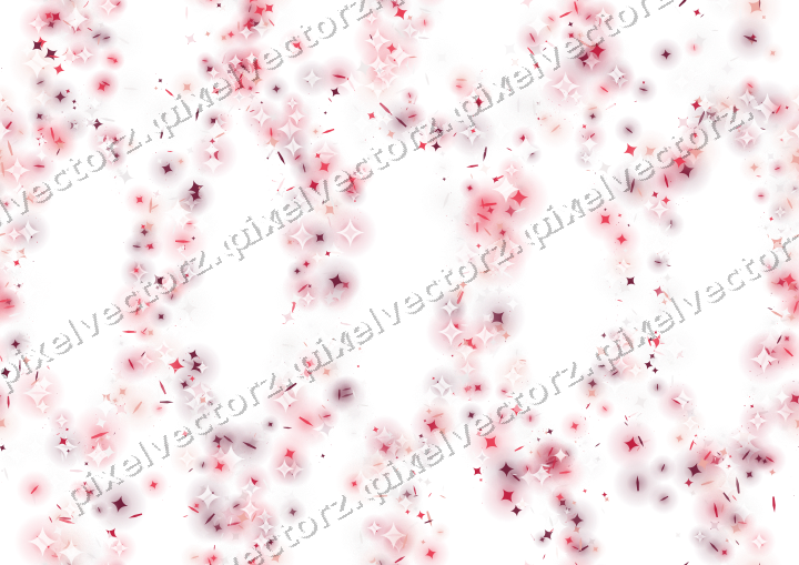 Nahtlose Glitzergirlande in Rosa und Rot auf transparentem Grund