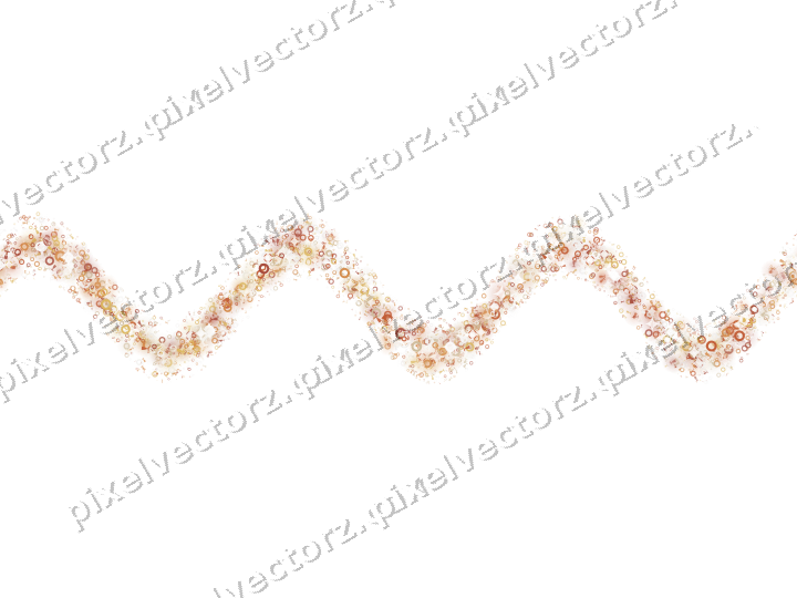 Nahtlose Glitzerwelle in Orange und Bernstein auf transparentem Grund