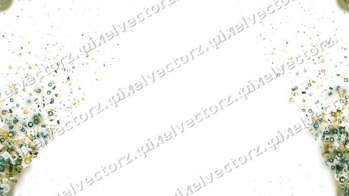 Nahtloser Glitzerfächer in Dunkelgrün auf transparentem Grund