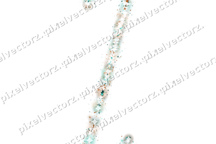 Nahtloses Glitzerband in Orange und Petrol auf transparentem Grund