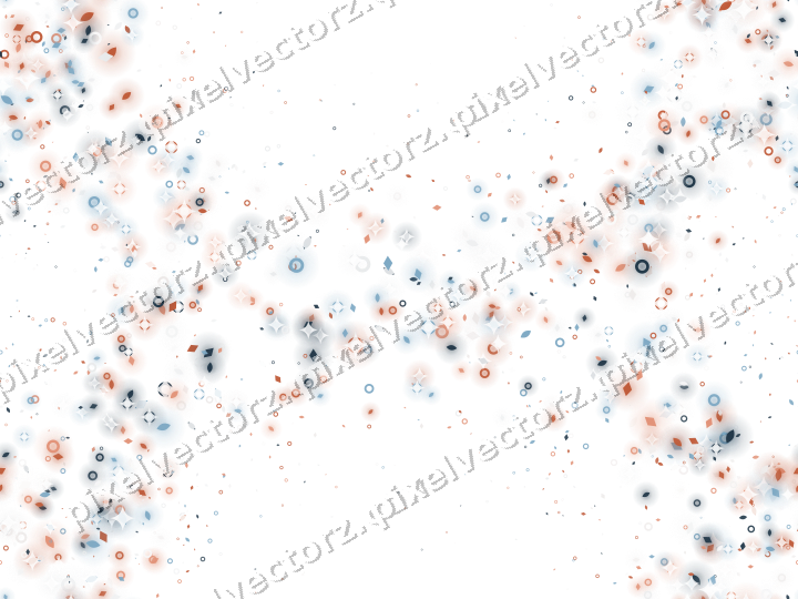 Nahtloser Glitzerkranz aus Tropfen und Ringen auf transparentem Grund