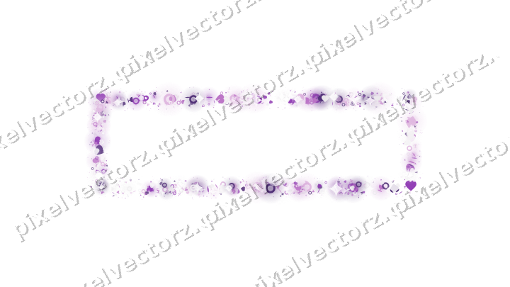 Nahtloser Glitzerrahmen in Violett auf transparentem Grund