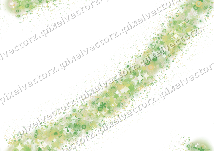 Nahtloser Glitzerbogen aus Sternen und Blüten auf transparentem Grund