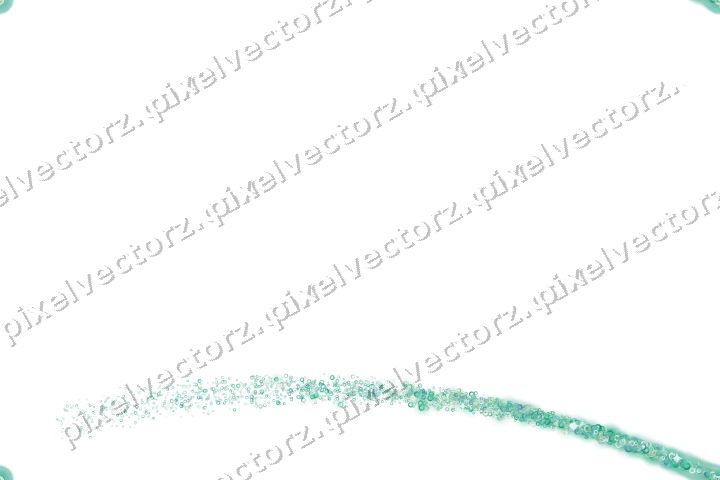 Nahtloser Sternenschweif aus Ringen in Grün auf transparentem Grund