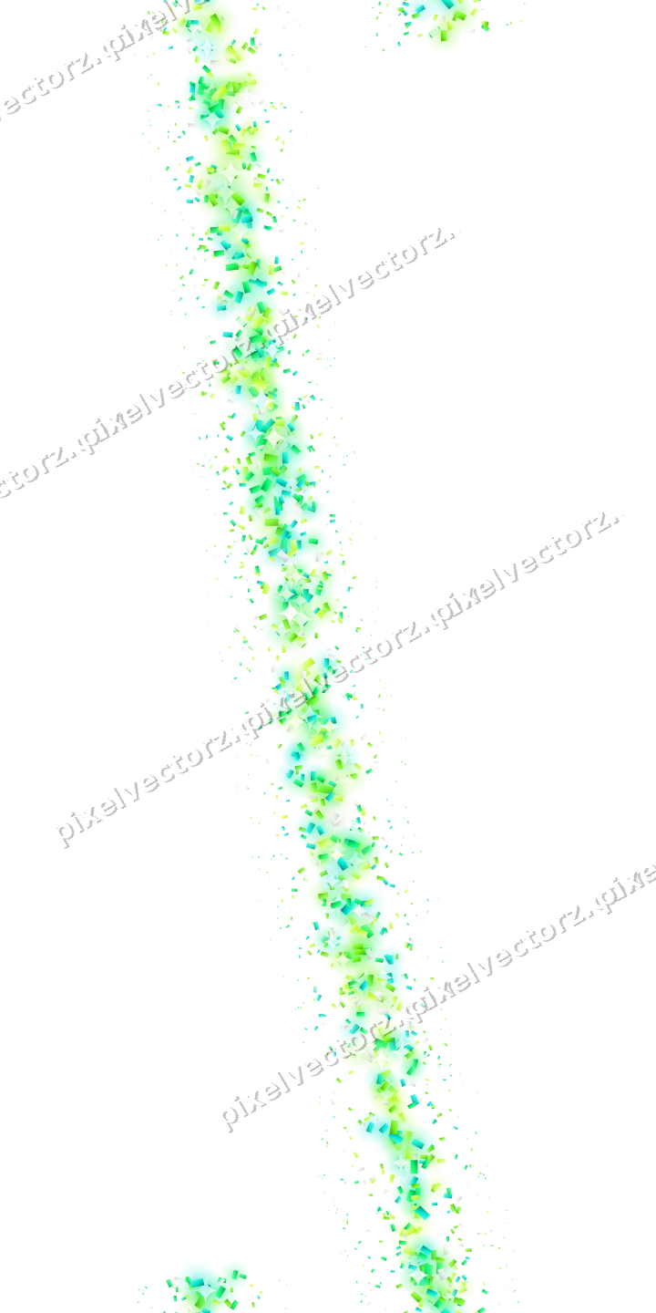 Nahtloser Glitzerbogen aus Konfetti in Grün auf transparentem Grund