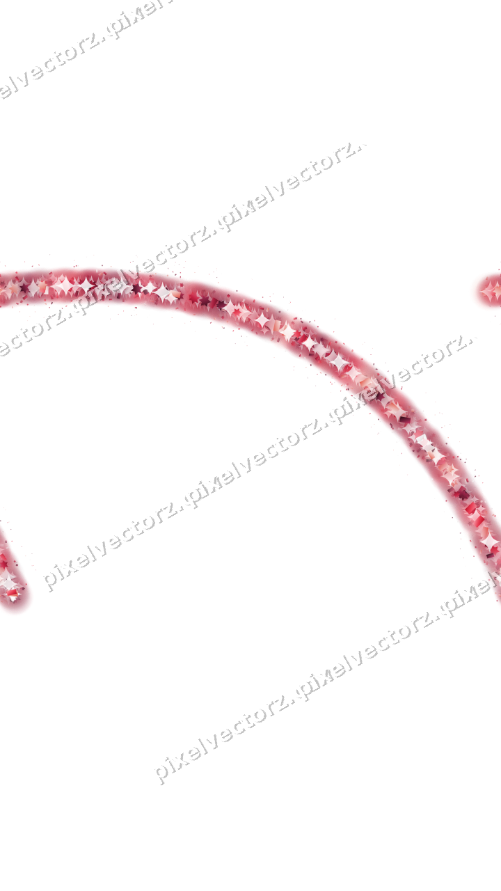 Nahtloser Glitzerbogen in Rosa und Rot auf transparentem Grund