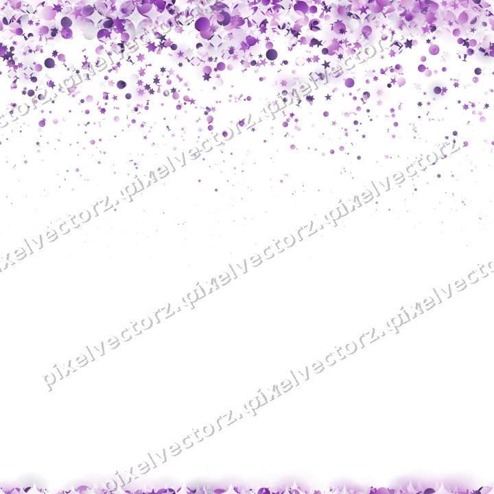 Nahtloser Glitzerregen in Violett auf transparentem Grund