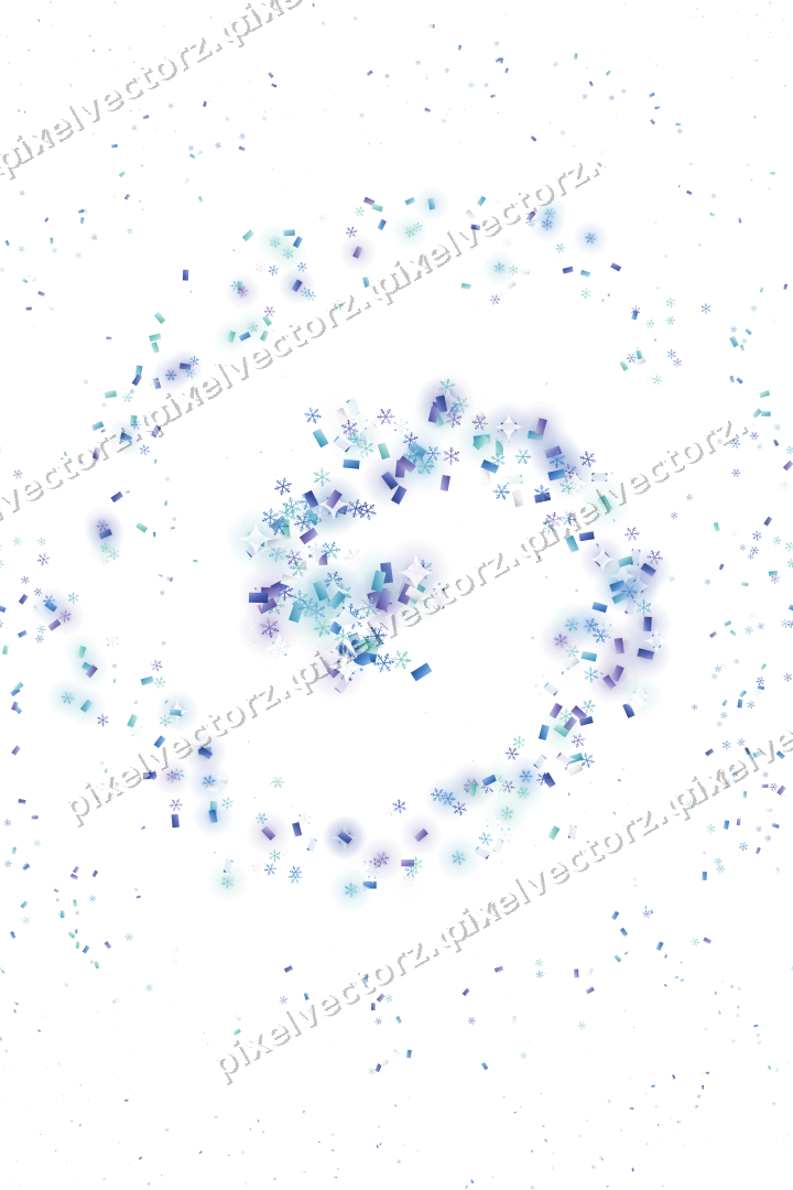 Nahtlose Glitzerspirale in Blau und Türkis auf transparentem Grund