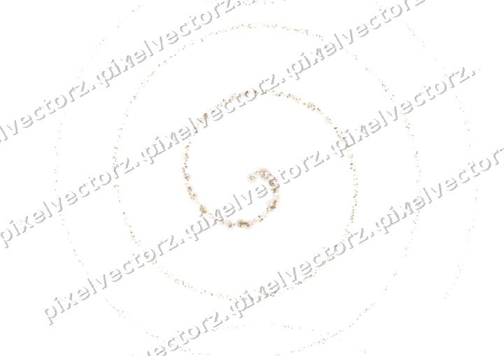 Nahtlose Glitzerspirale aus Sternen und Funken auf transparentem Grund