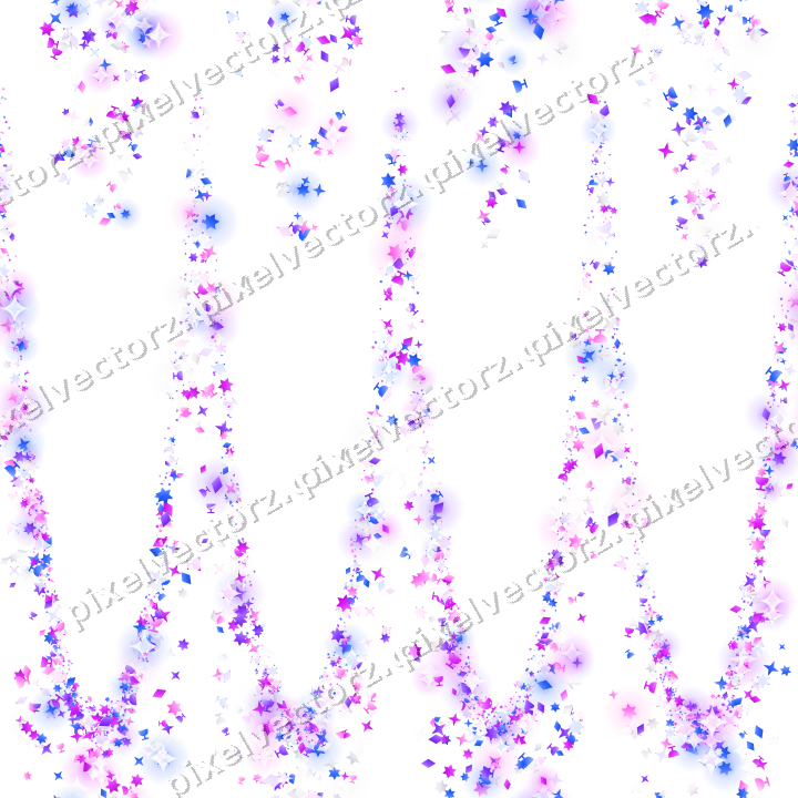 Nahtlose Glitzergirlande in Violett und Blau auf transparentem Grund