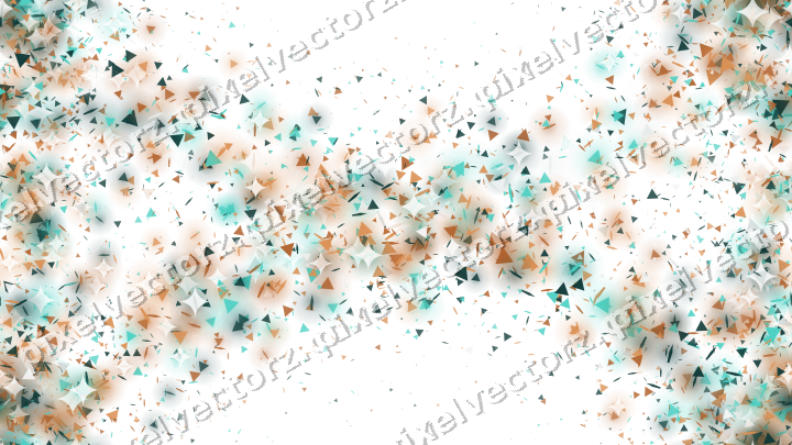 Nahtloser Glitzerkranz in Orange und Petrol auf transparentem Grund