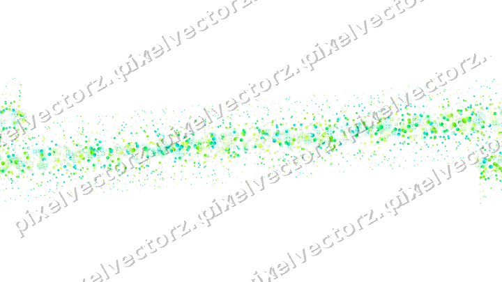 Nahtloses Glitzerband aus Punkten in Grün auf transparentem Grund