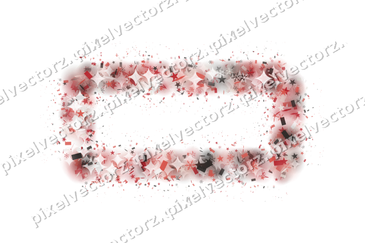 Nahtloser Glitzerrahmen in Rot auf transparentem Grund