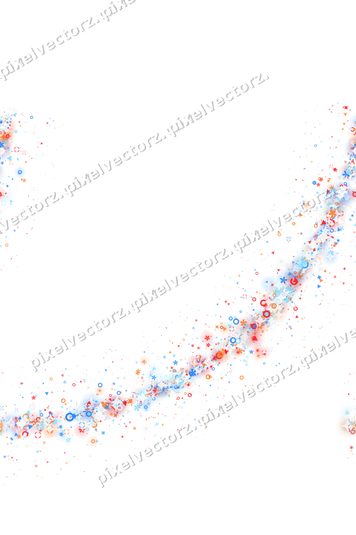 Nahtloser Glitzerbogen aus Funken und Blüten auf transparentem Grund