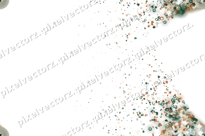 Nahtloser Glitzerfächer aus Sternen und Herzen auf transparentem Grund