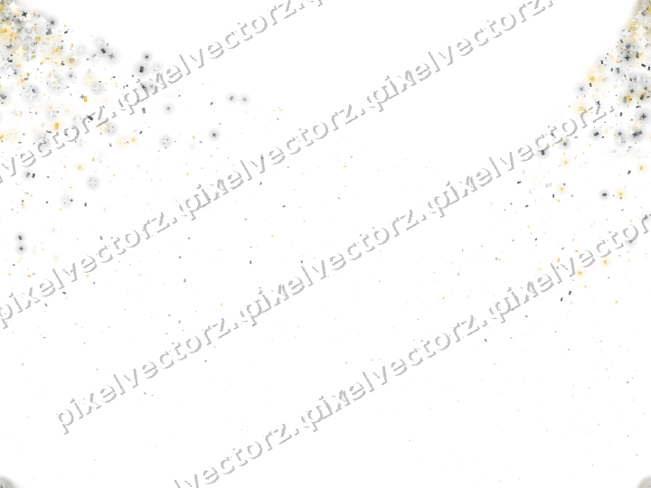 Nahtloser Glitzerfächer in Bernstein und Grau auf transparentem Grund