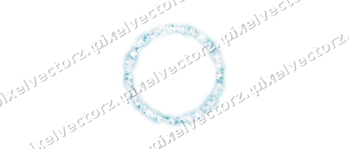 Nahtloser Glitzerkranz aus Blüten und Punkten auf transparentem Grund