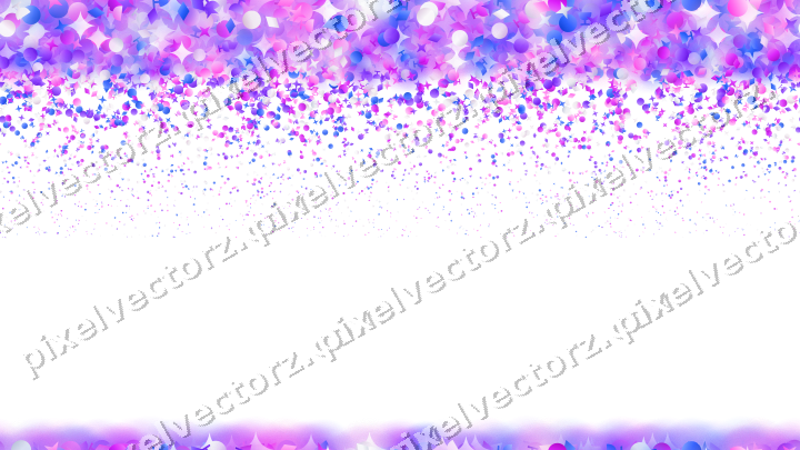 Nahtloser Glitzerregen in Violett und Blau auf transparentem Grund