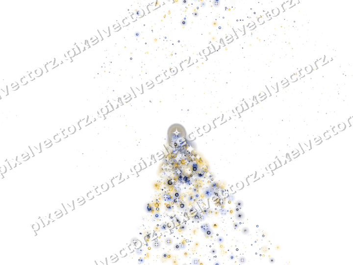 Nahtloser Glitzerfächer aus Sternen und Ringen auf transparentem Grund