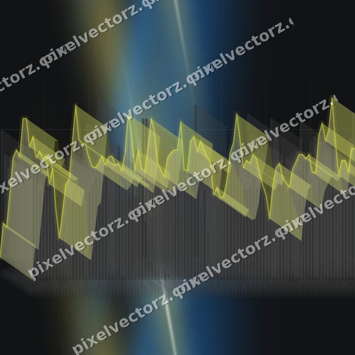 Nahtloser Neon Diagramm Hintergrund in Blau und Gelb