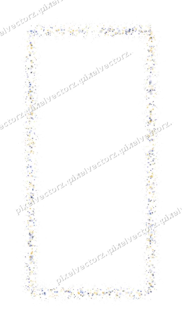 Nahtloser Glitzerrahmen aus Sternen und Funken auf transparentem Grund