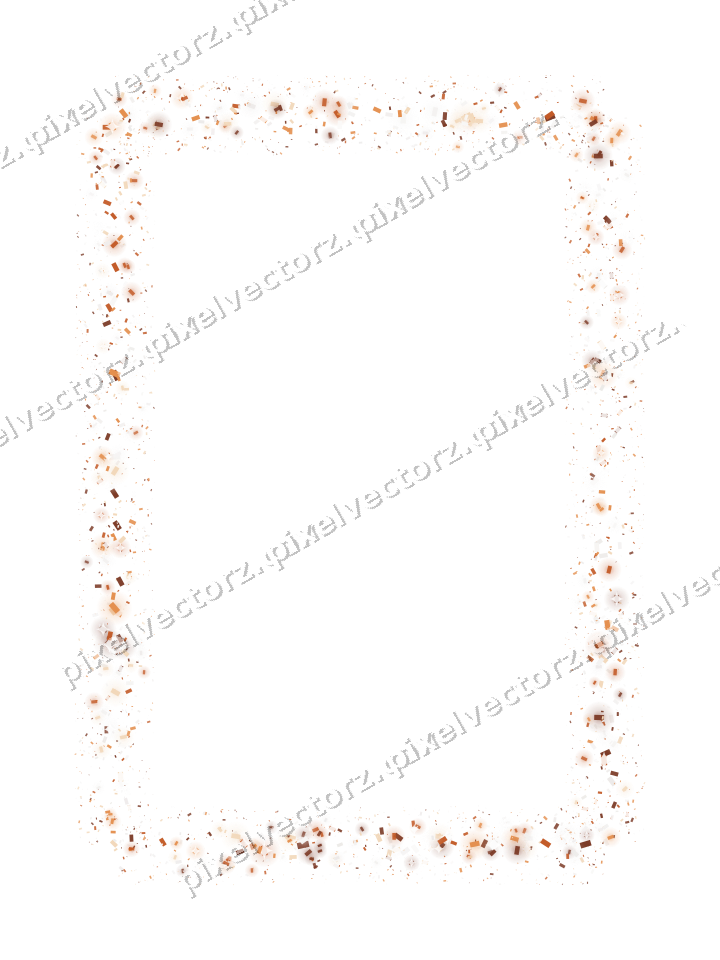 Nahtloser Glitzerrahmen aus Konfetti auf transparentem Grund