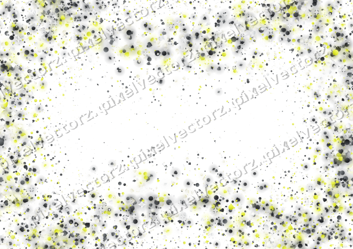 Nahtloser Glitzerkranz aus Herzen und Punkten auf transparentem Grund