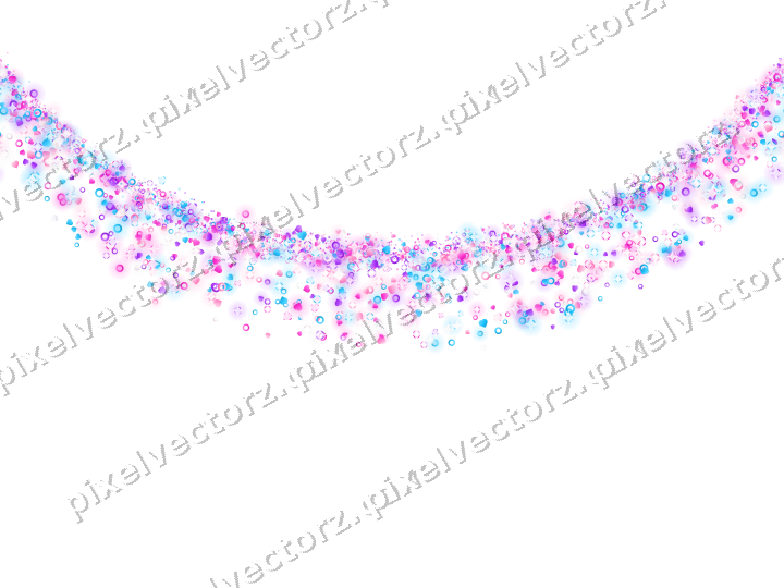 Nahtlose Glitzergirlande aus Herzen und Ringen auf transparentem Grund