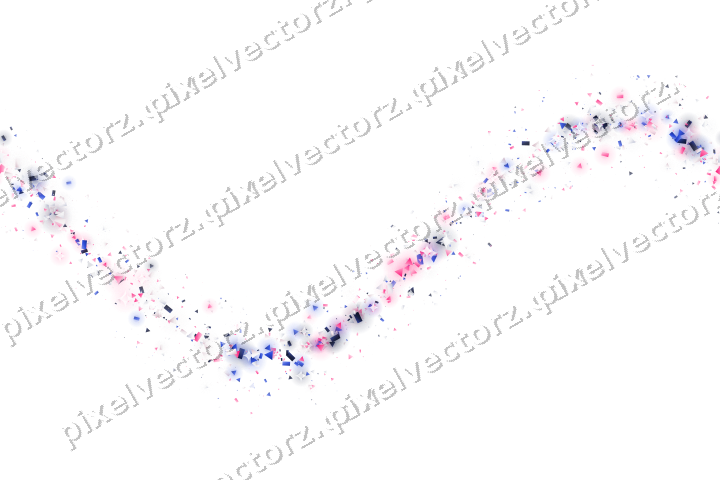 Nahtlose Glitzerwelle in Rosa und Blau auf transparentem Grund