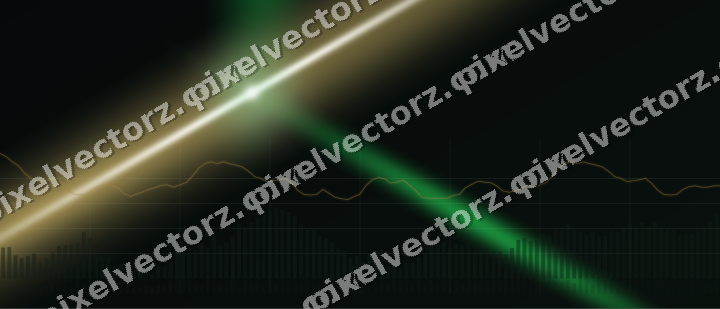 Leuchtender Neon Diagramm Hintergrund in Grün und Bernstein