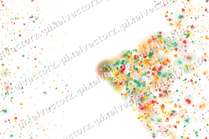 Nahtloser Glitzerfächer aus Sternen und Herzen auf transparentem Grund