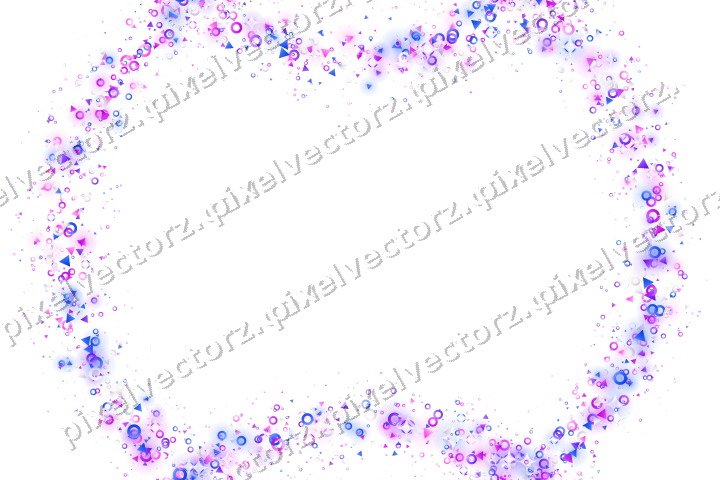Nahtloser Glitzerkranz in Violett und Blau auf transparentem Grund