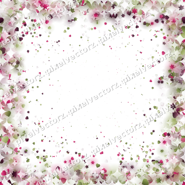 Nahtlose Glitzervignette in Limette und Rosa auf transparentem Grund