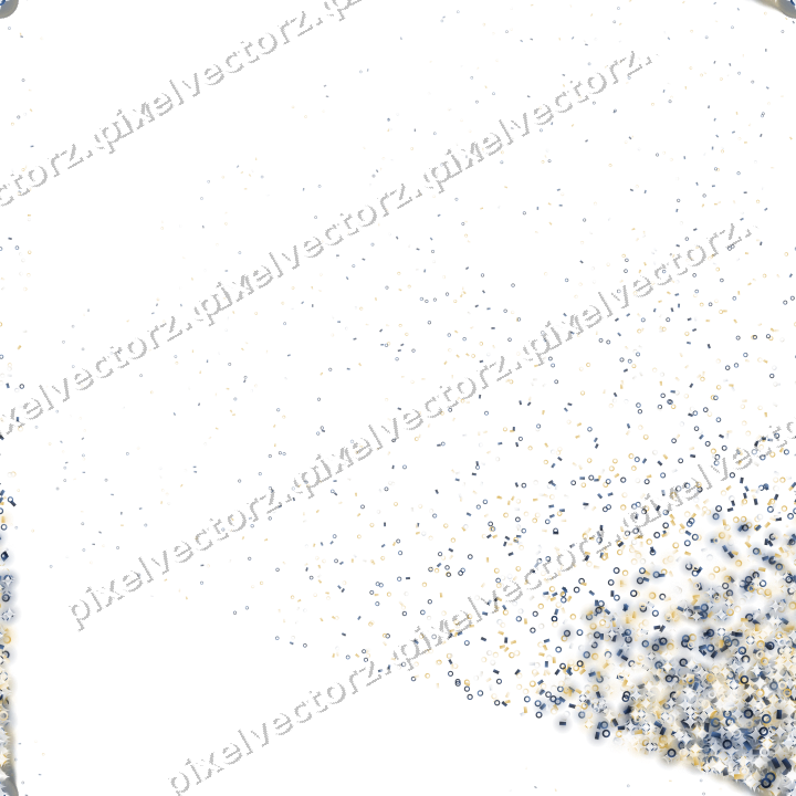 Nahtloser Glitzerfächer in Dunkelblau auf transparentem Grund