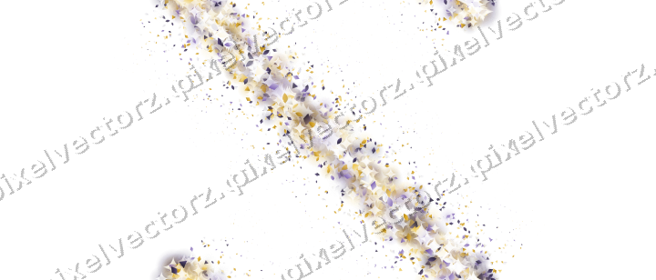 Nahtloses Glitzerband aus Tropfen und Rauten auf transparentem Grund