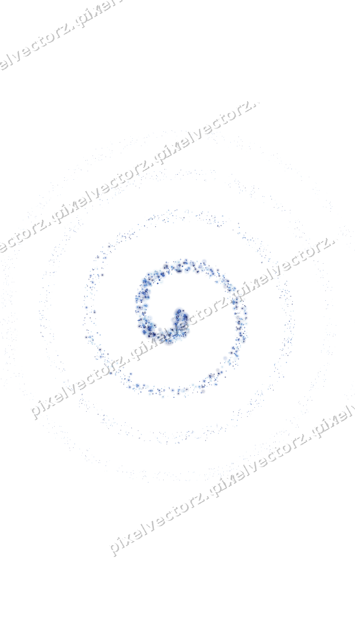 Nahtlose Glitzerspirale in Blau und Türkis auf transparentem Grund