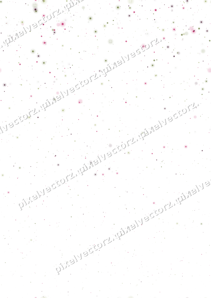 Nahtloser Glitzerregen aus Blüten in Limette auf transparentem Grund