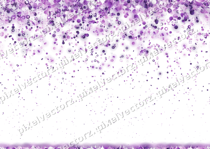 Nahtloser Glitzerregen aus Punkten und Ringen auf transparentem Grund