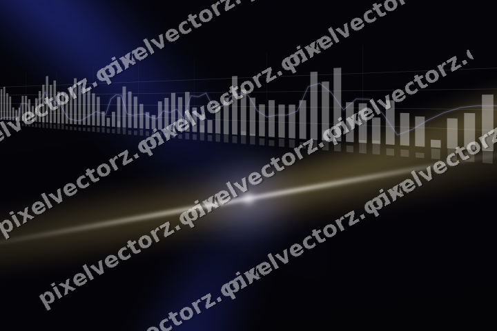 Leuchtender Neon Diagramm Hintergrund in Blau und Bernstein