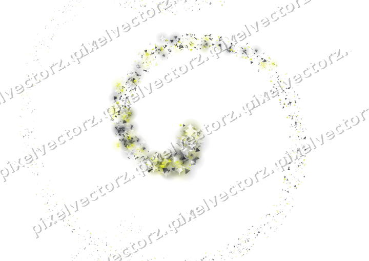 Nahtlose Glitzerspirale in Gelb und Grau auf transparentem Grund