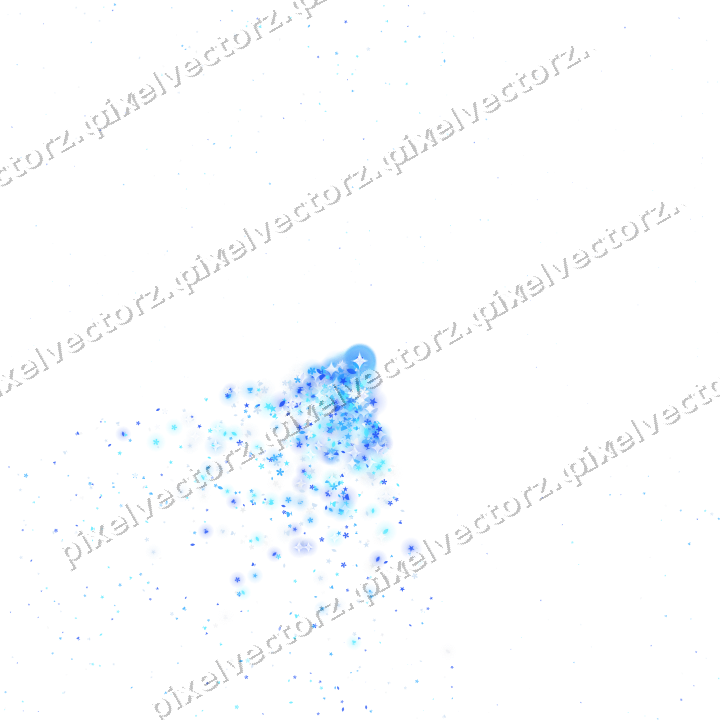 Nahtloser Glitzerfächer aus Sternen und Blüten auf transparentem Grund