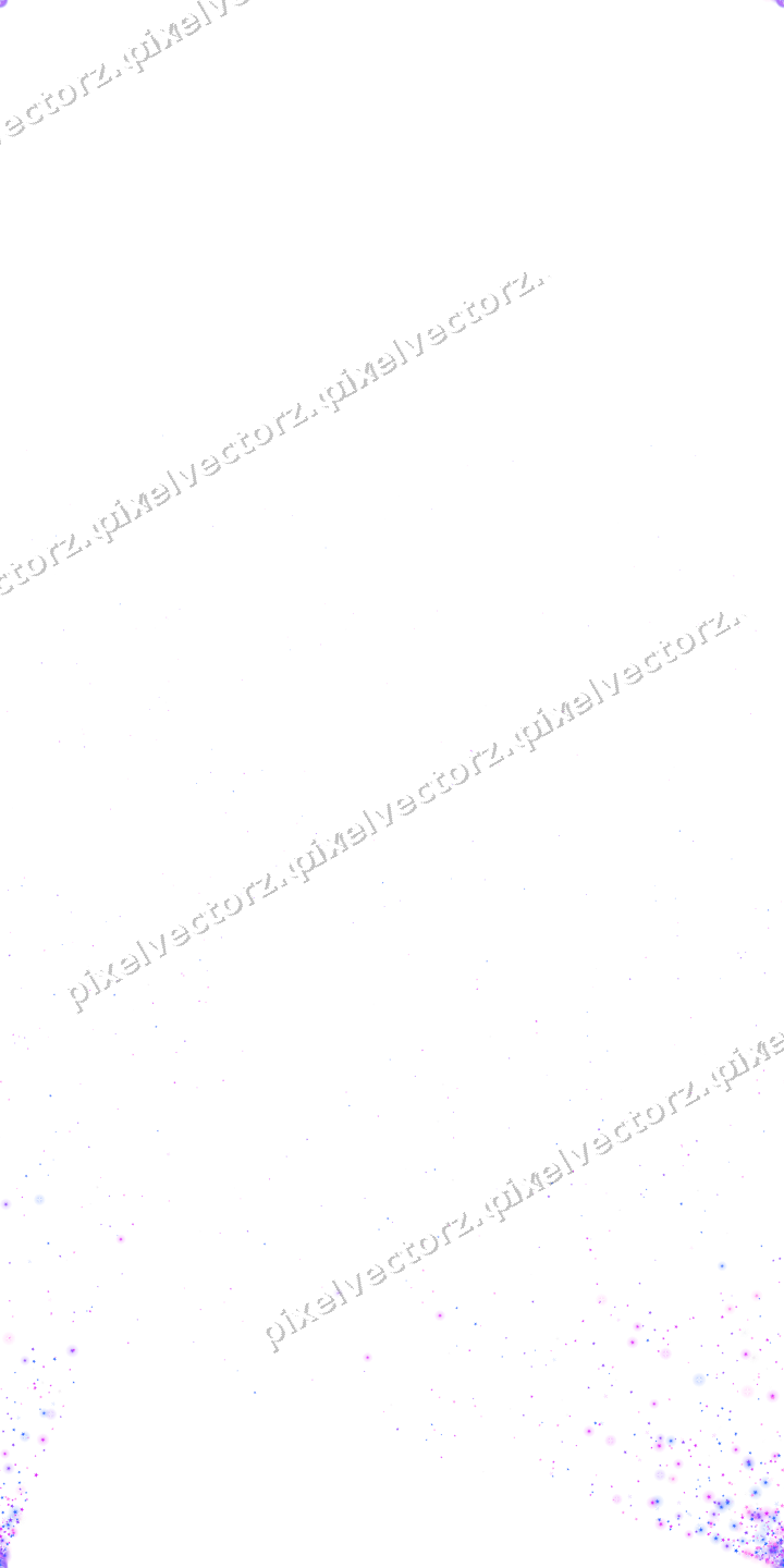 Nahtloser Glitzerfächer aus Sternen in Violett auf transparentem Grund