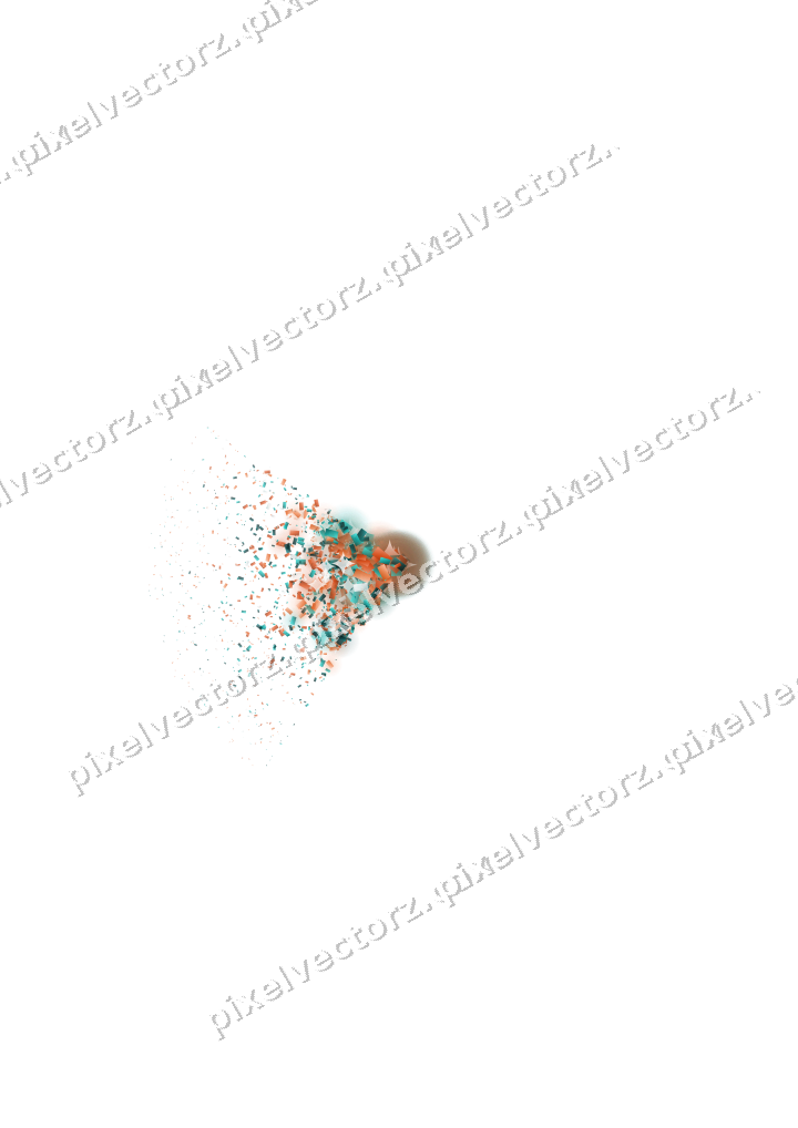 Nahtloser Glitzerfächer aus Konfetti in Orange auf transparentem Grund